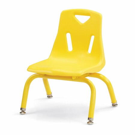 JONTI-CRAFT Berries Stacking Chairs with Powder-Coated Legs, 8 in. Ht, Set of 6, Yellow 8118JC6007